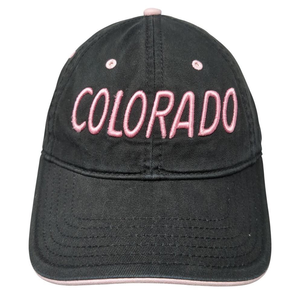 Colorado Slideback Baseball Cap Black OS Adjustable Triangle Sport Headwear